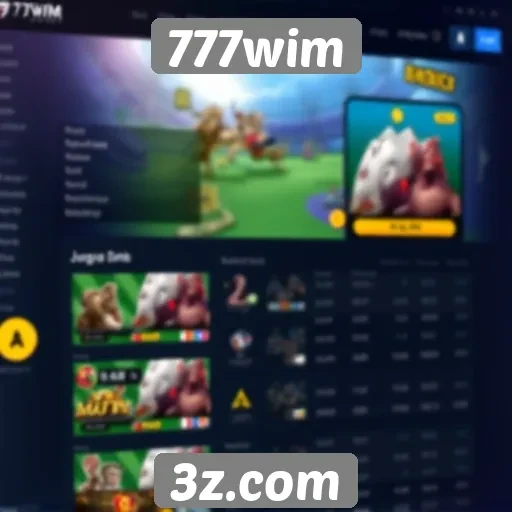 Análise da interface do site de jogos 777wim